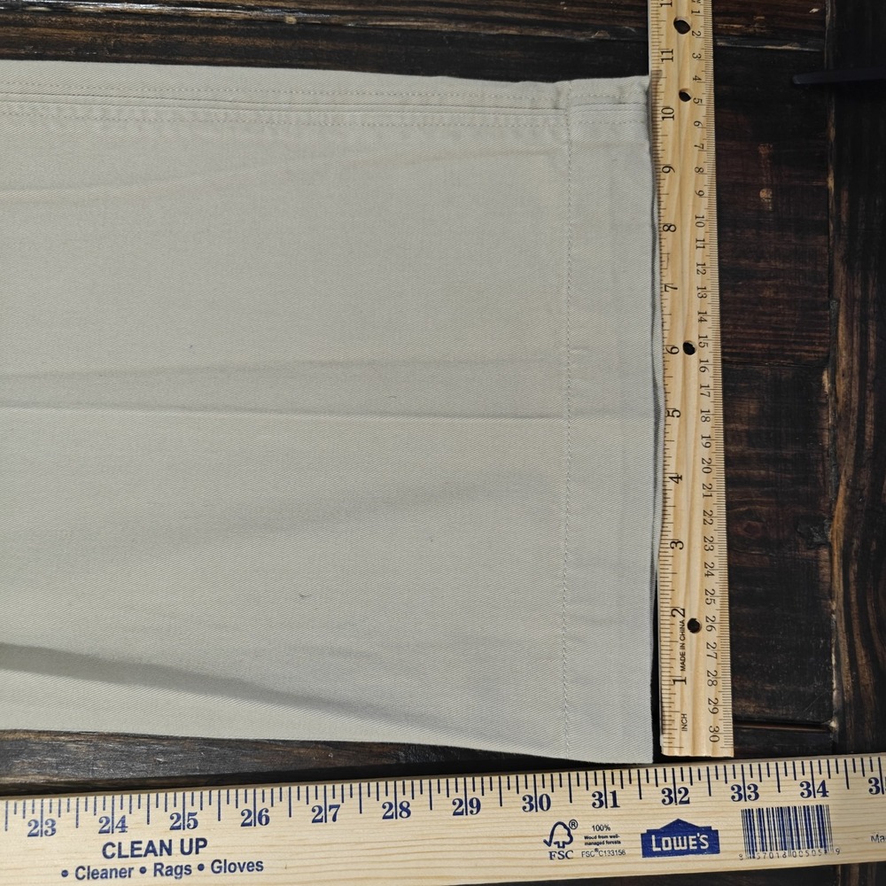 Perry Ellis Men's Khaki Pants Flat Front Beige Cotton Twill Size 38 x 32 NEW - Picture 5 of 11